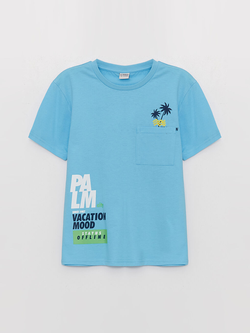 Crew Neck Printed Short Sleeve Boy T-Shirt -S3EI47Z4-QZE