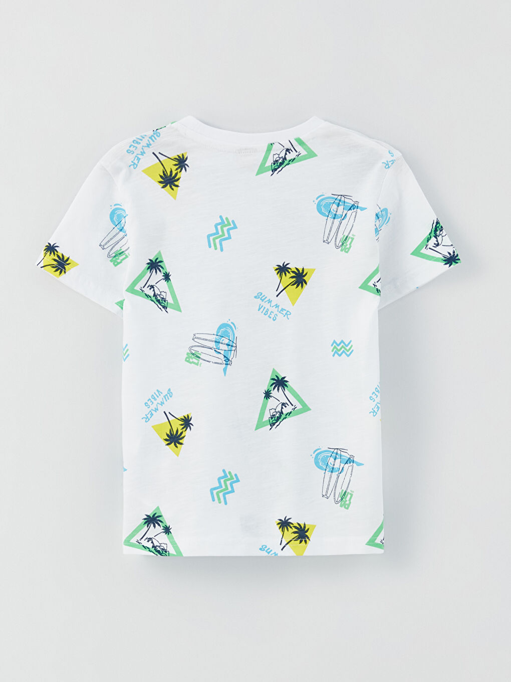 تيشيرت للأولاد بياقة دائرية كم قصير مطبوع-1