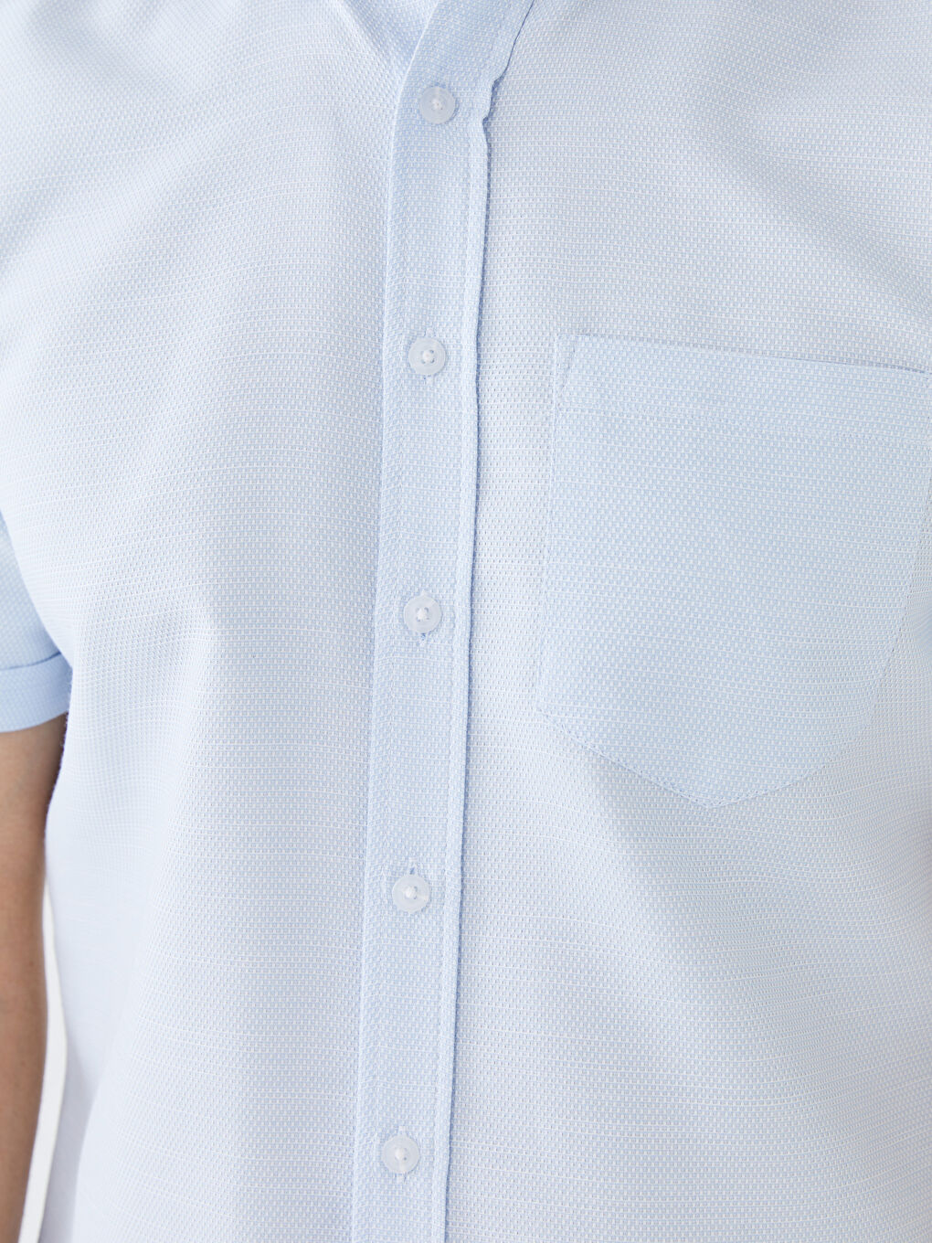 Regular Fit Short Sleeve Dobby Men's Shirt-3