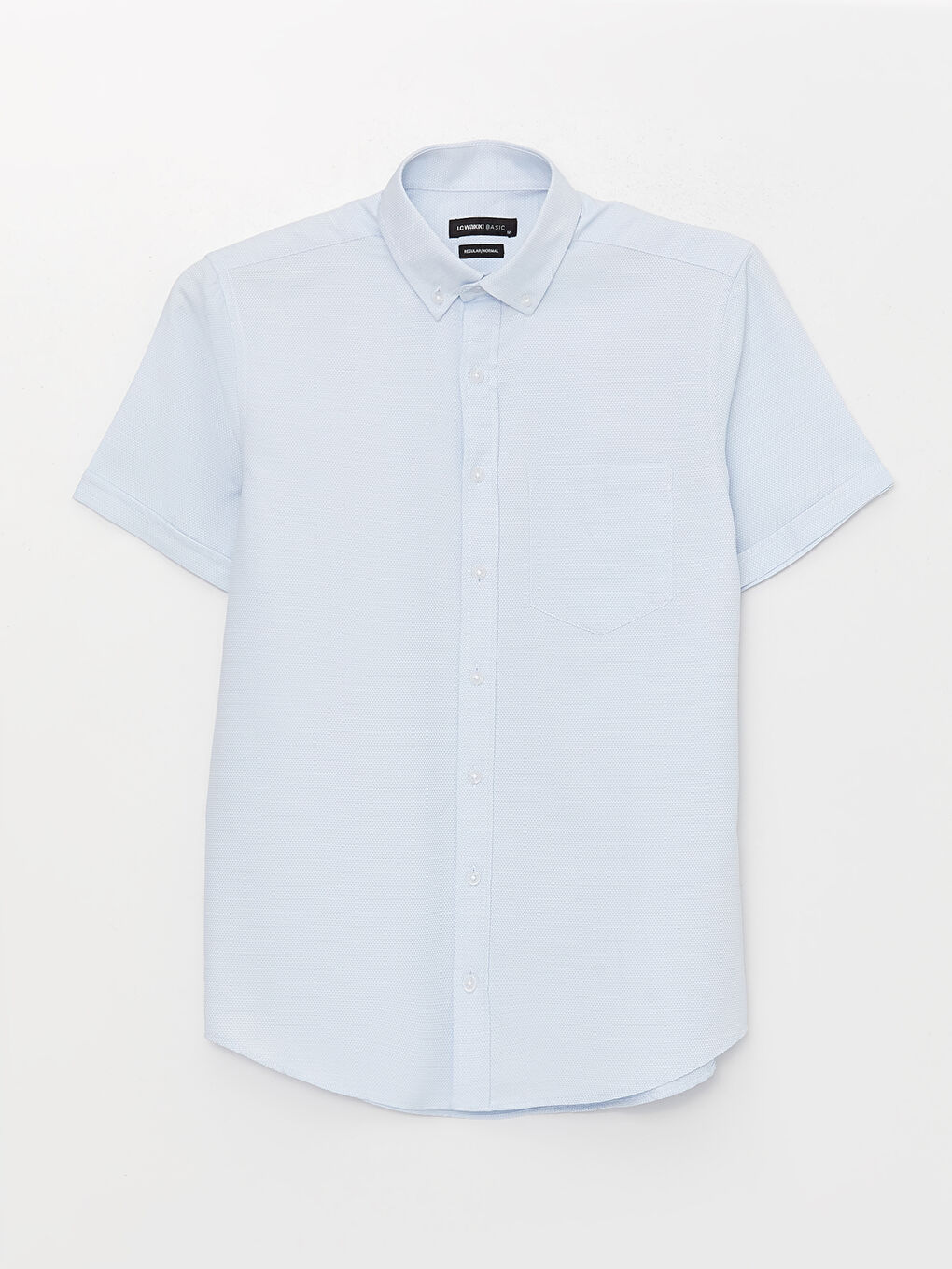Regular Fit Short Sleeve Dobby Men's Shirt-5