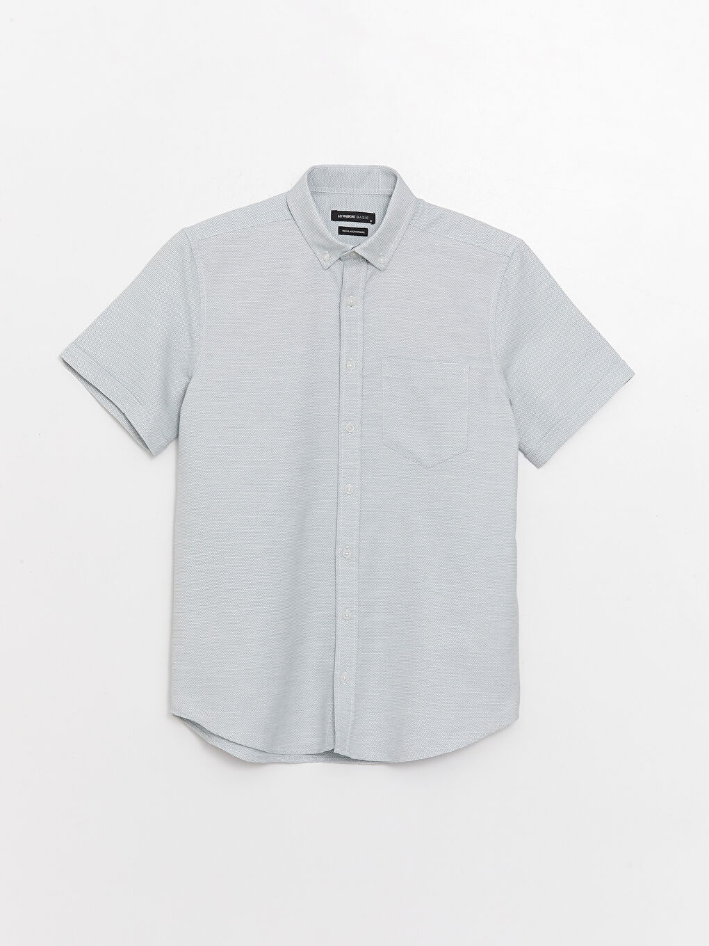 LCWAIKIKI Basic Regular Fit Short Sleeve Dobby Men's Shirt