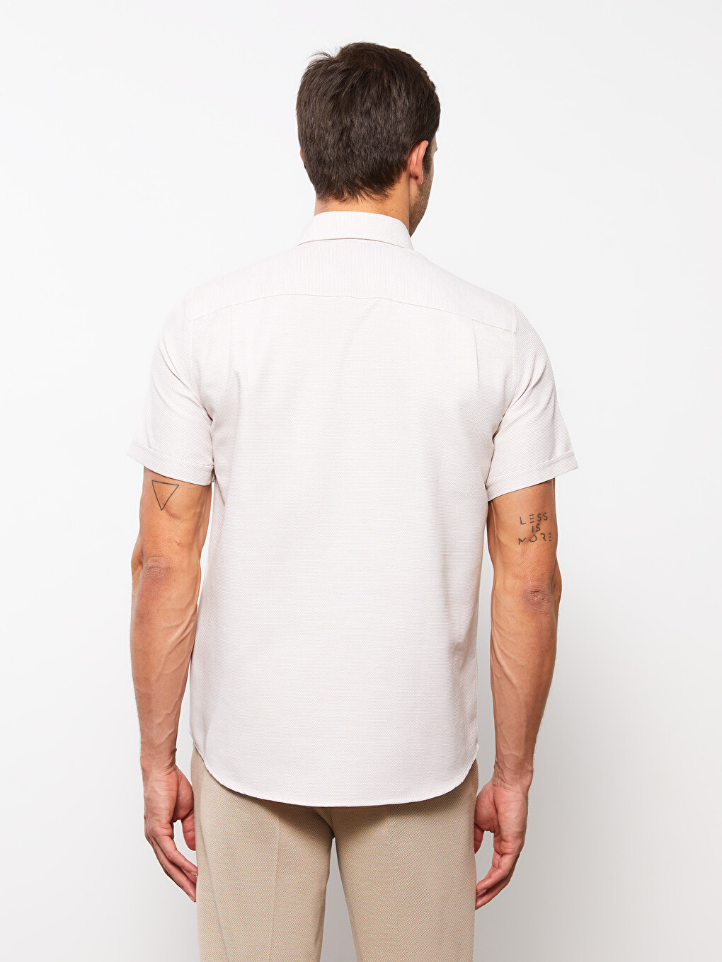 Regular Fit Short Sleeve Dobby Men's Shirt-4