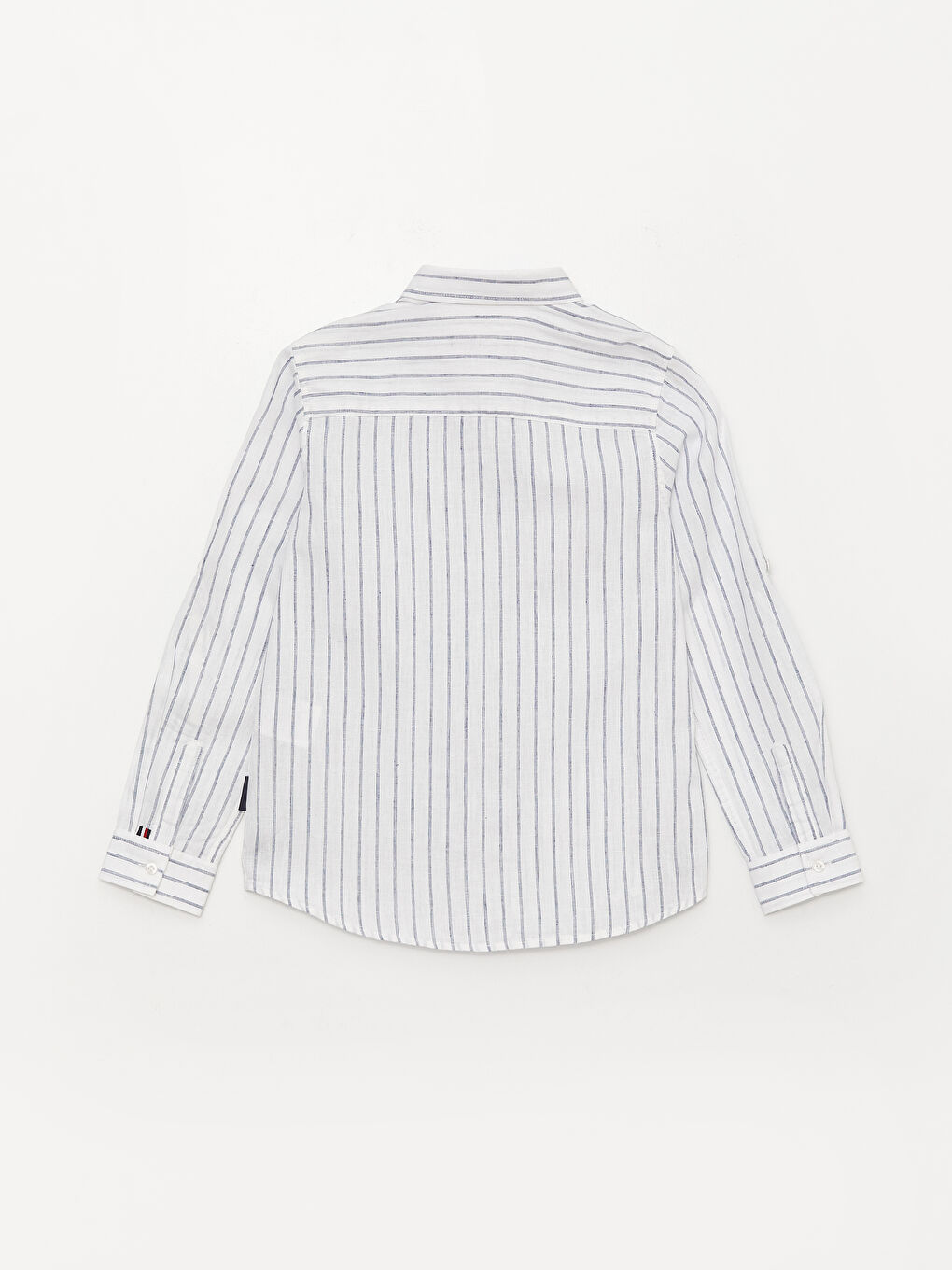 Mavi Çizgili Uzun Kollu Erkek Çocuk Gömlek-1