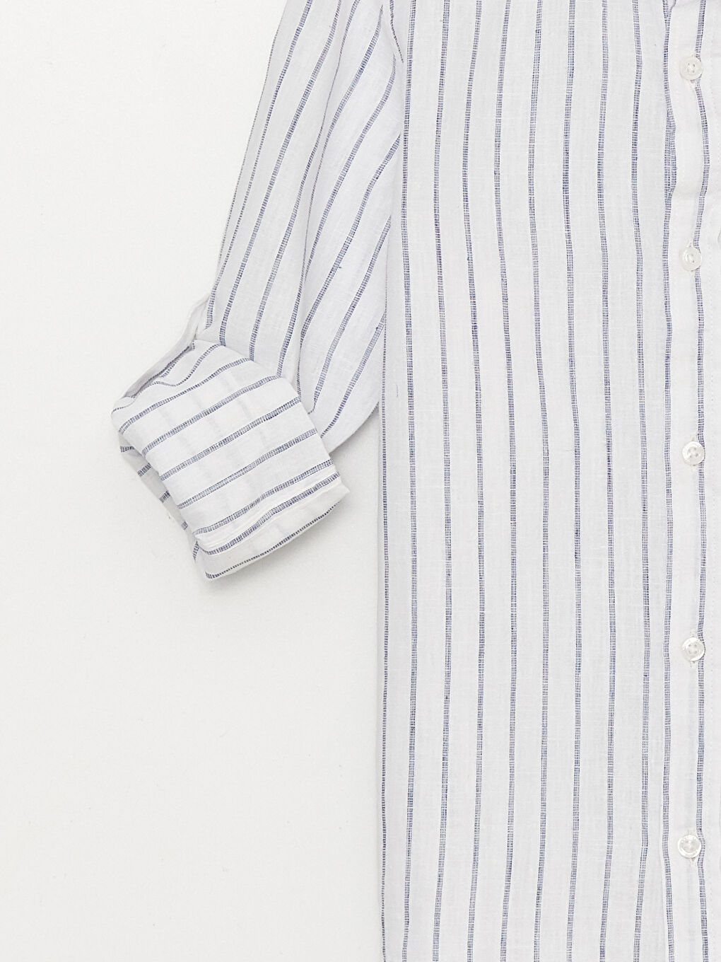 Mavi Çizgili Uzun Kollu Erkek Çocuk Gömlek-2