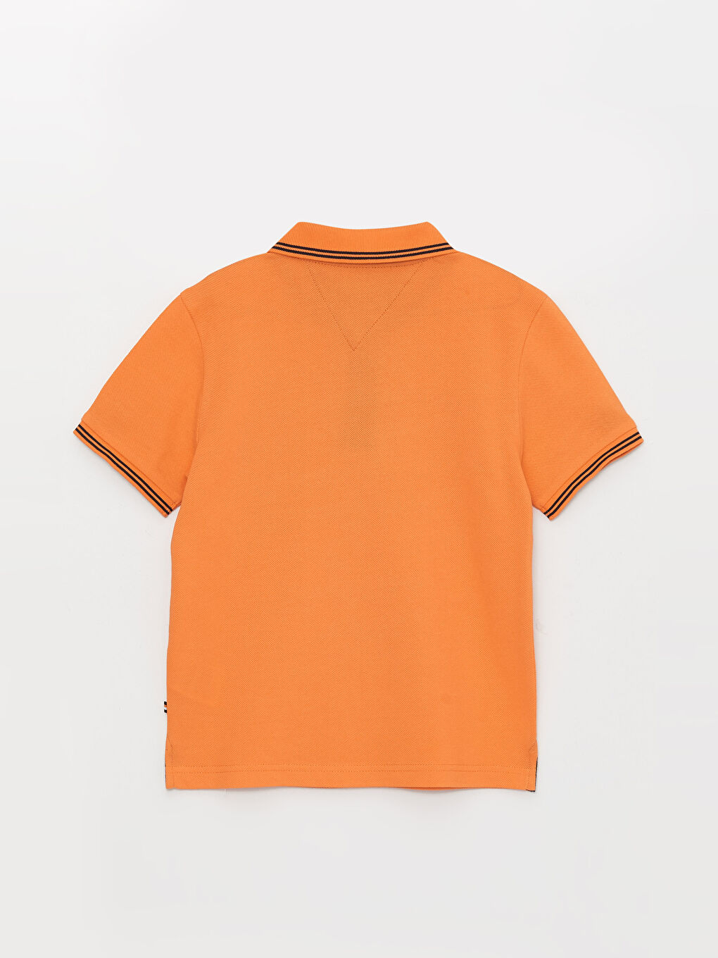 Turuncu Polo Yaka Baskılı Kısa Kollu Erkek Çocuk Tişört-1
