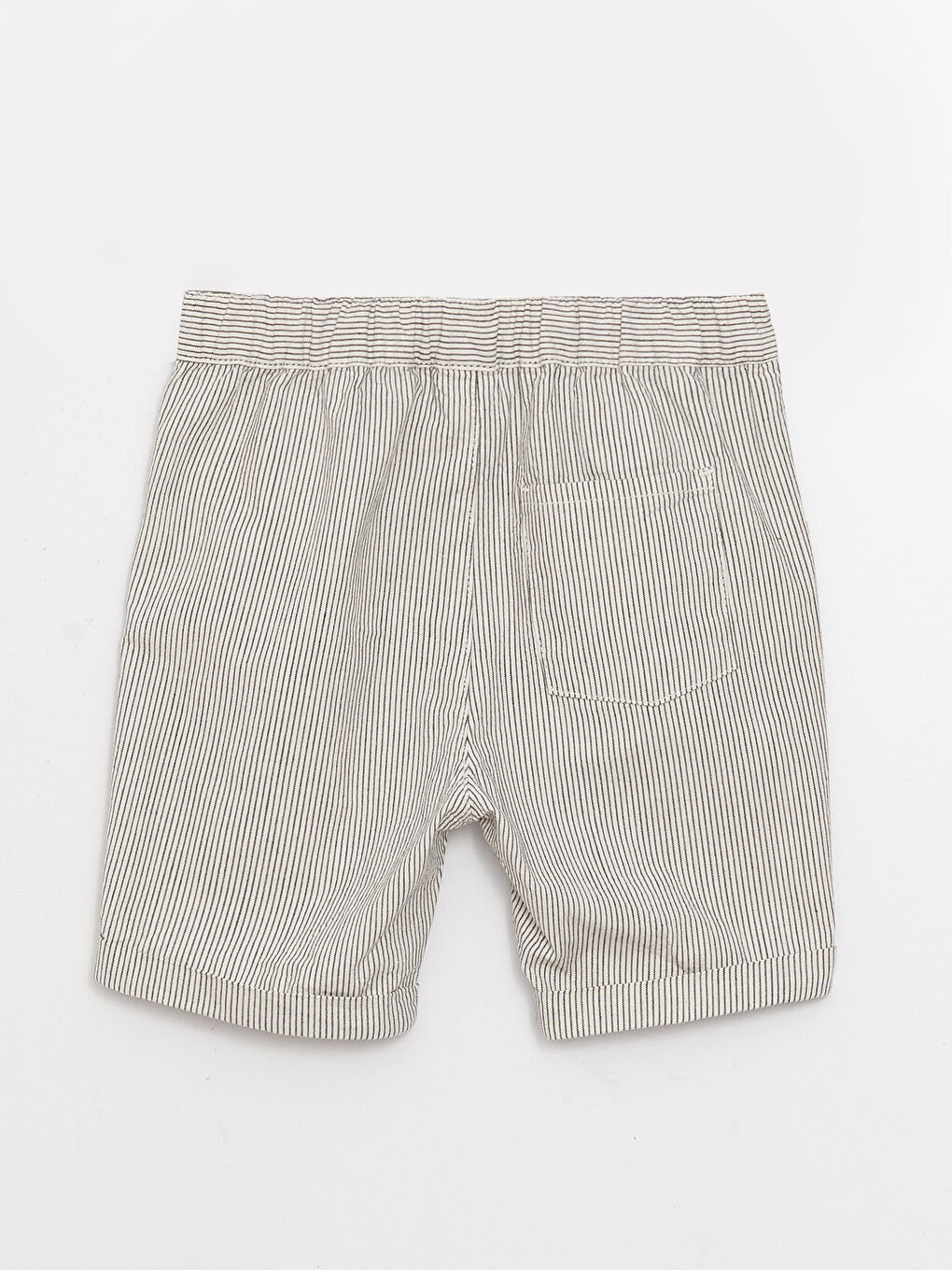 Beyaz Çizgili Erkek Bebek Şort-3