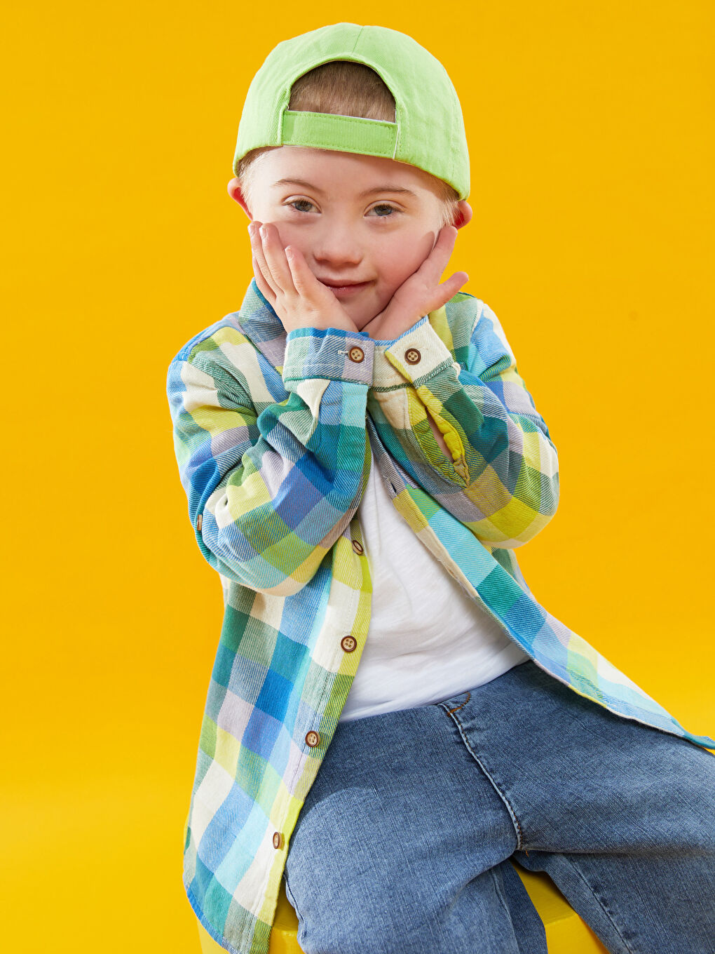 قميص كاروهات كم طويل أولاد رضع-3