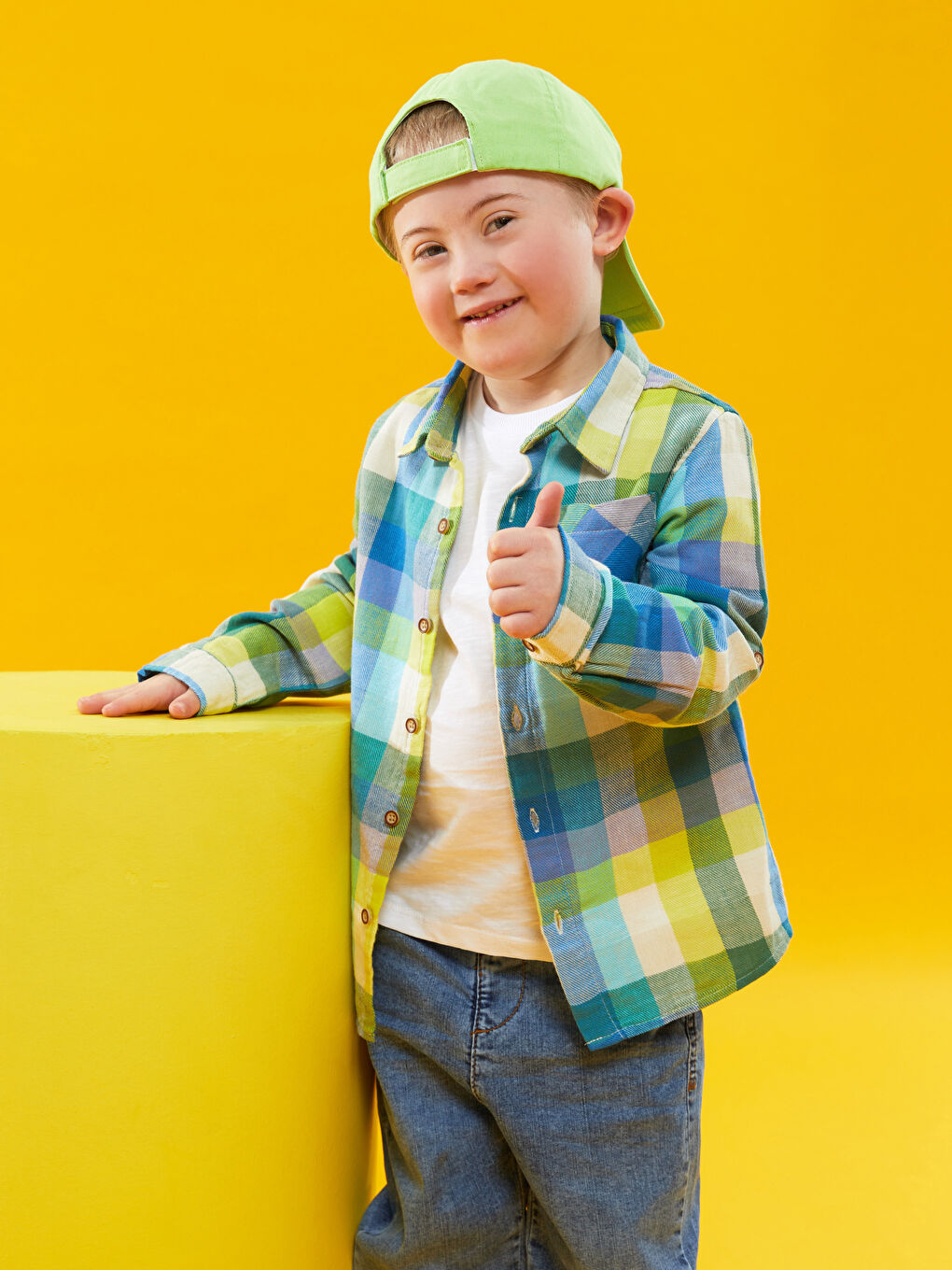 قميص كاروهات كم طويل أولاد رضع-4