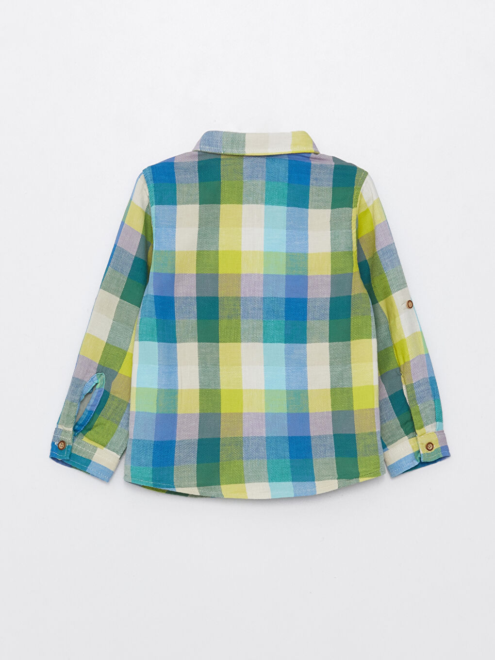 قميص كاروهات كم طويل أولاد رضع-2