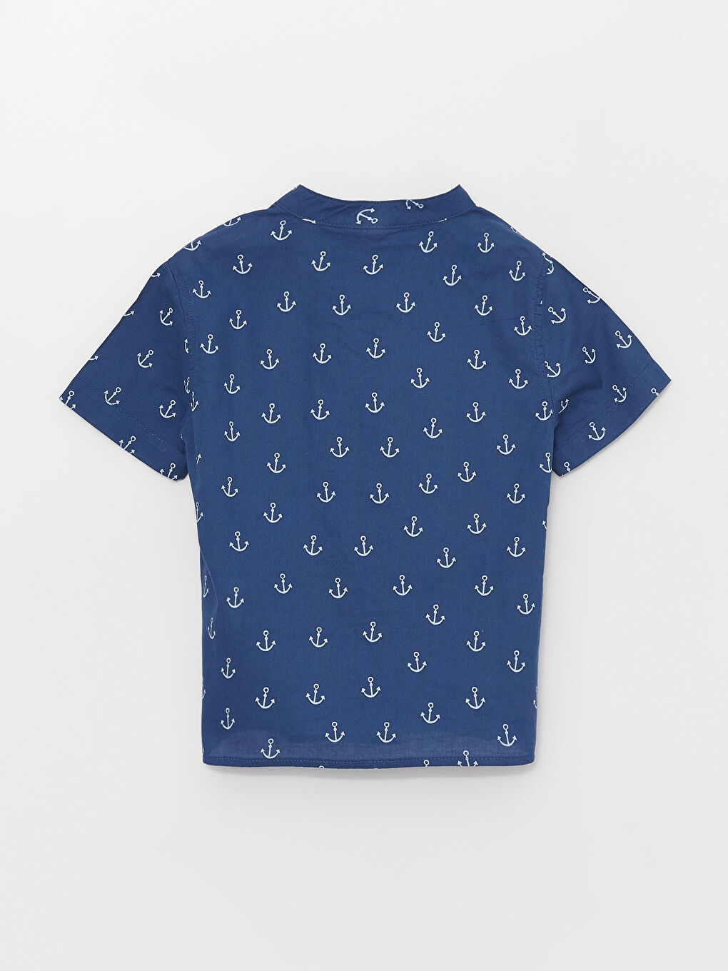 Grandad Collar Short Sleeve Baby Boys' Shirt-1