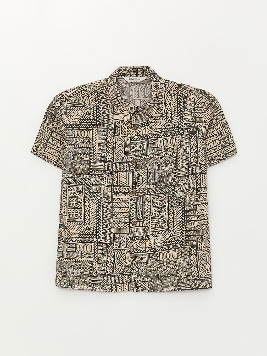 Relaxed Fit Patterned Boys' Shirt -S3EJ35Z4-FXP