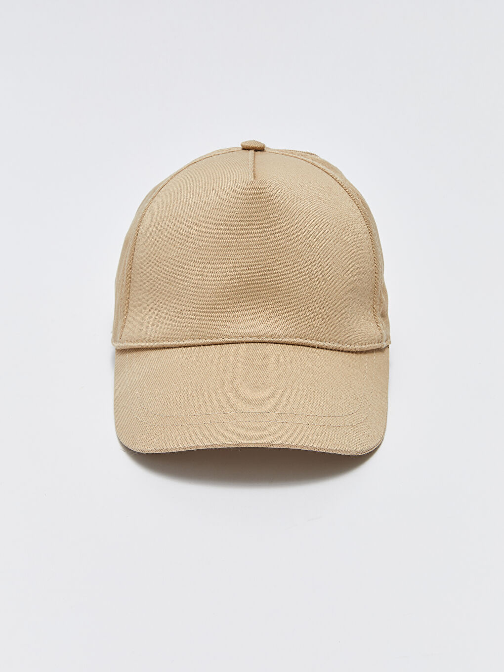 Bej Düz Erkek Kep Şapka-2