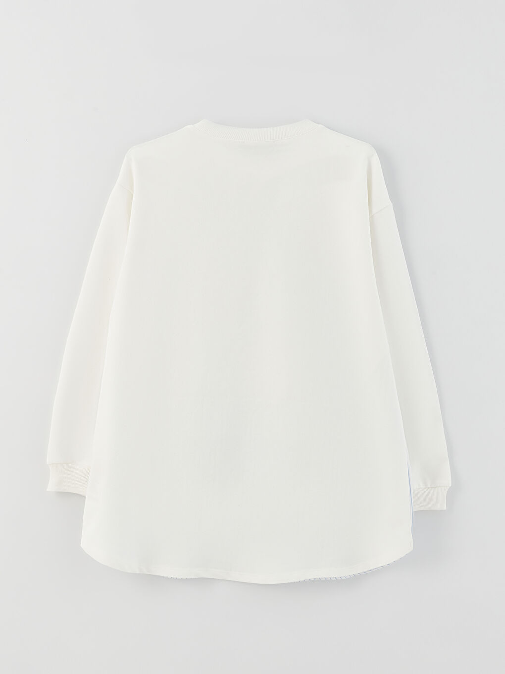 تونيك سويتشيرت نسائي بطباعة بياقة دائرية وكم طويل-6