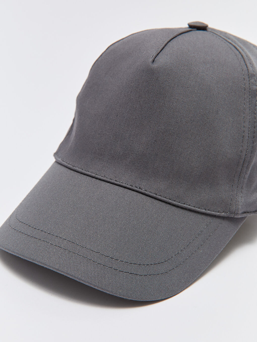 Gri Erkek Düz Kep Şapka-3