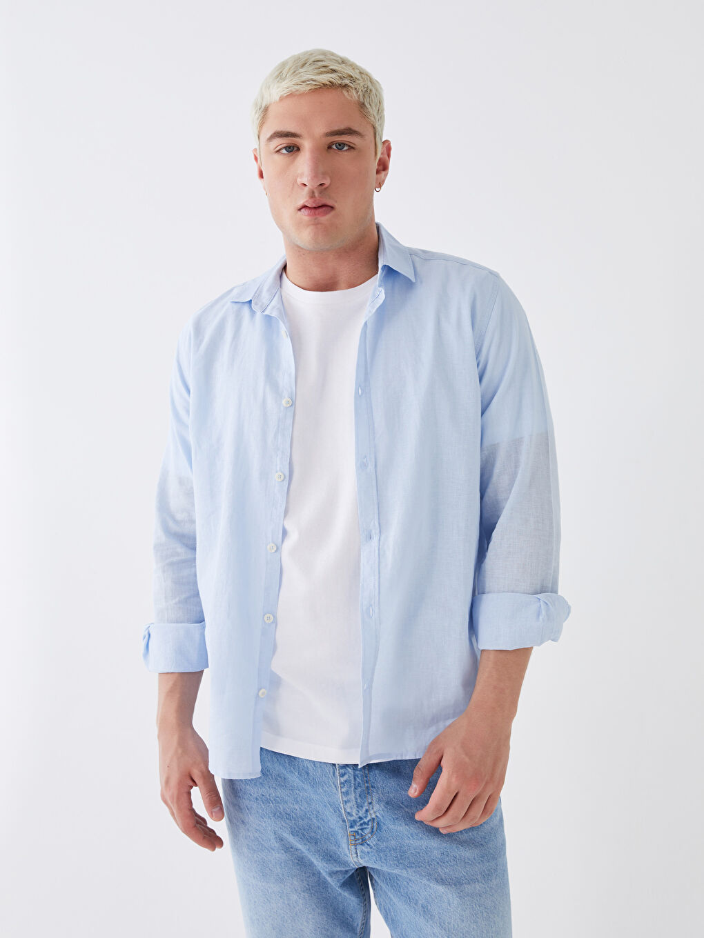 Chemise à Manches Longues Coupe Régulière pour Hommes