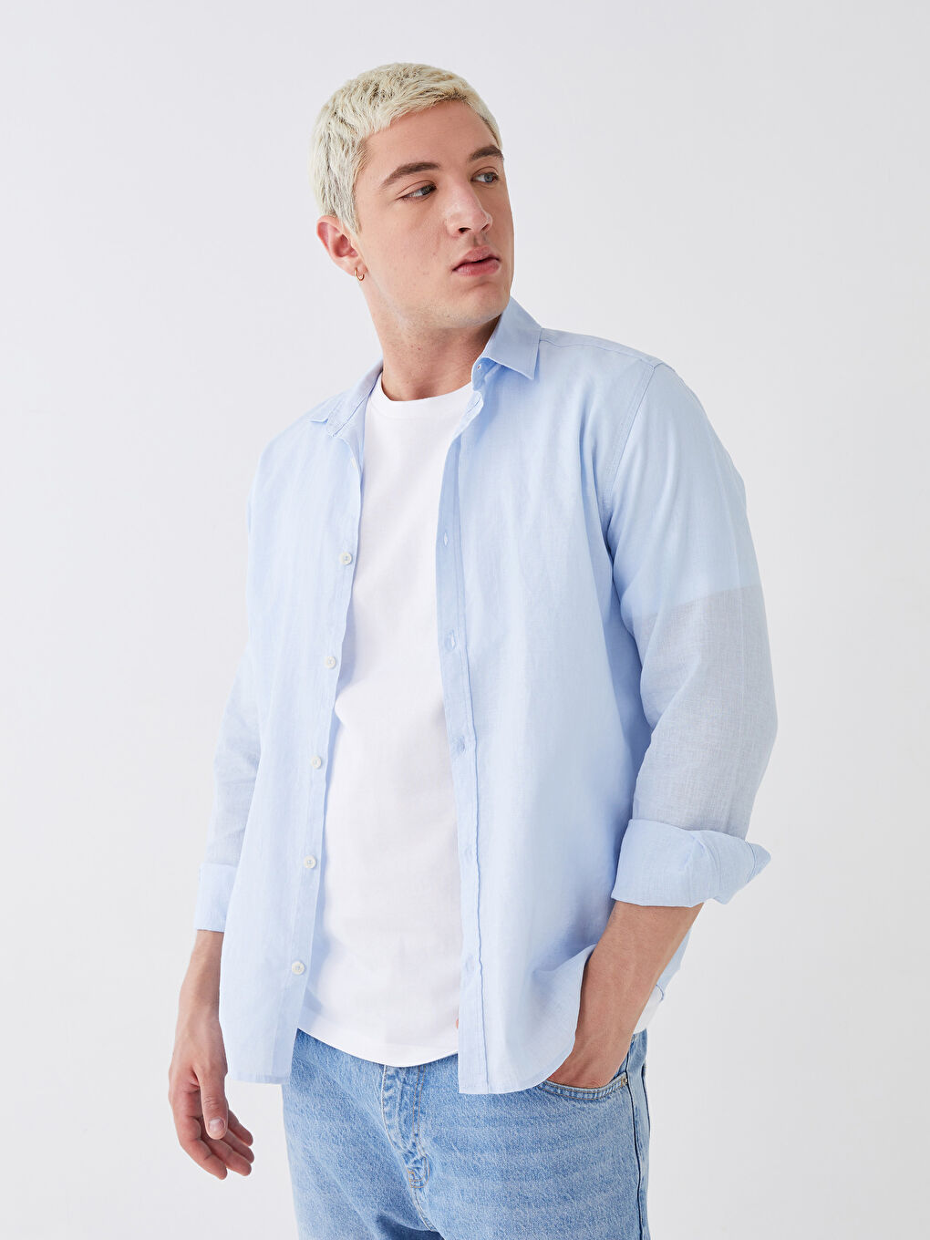 Chemise à Manches Longues Coupe Régulière pour Hommes-2