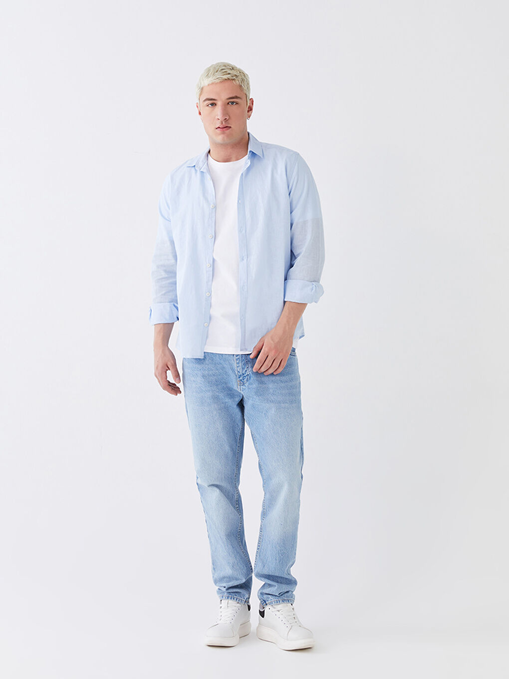 Chemise à Manches Longues Coupe Régulière pour Hommes-3