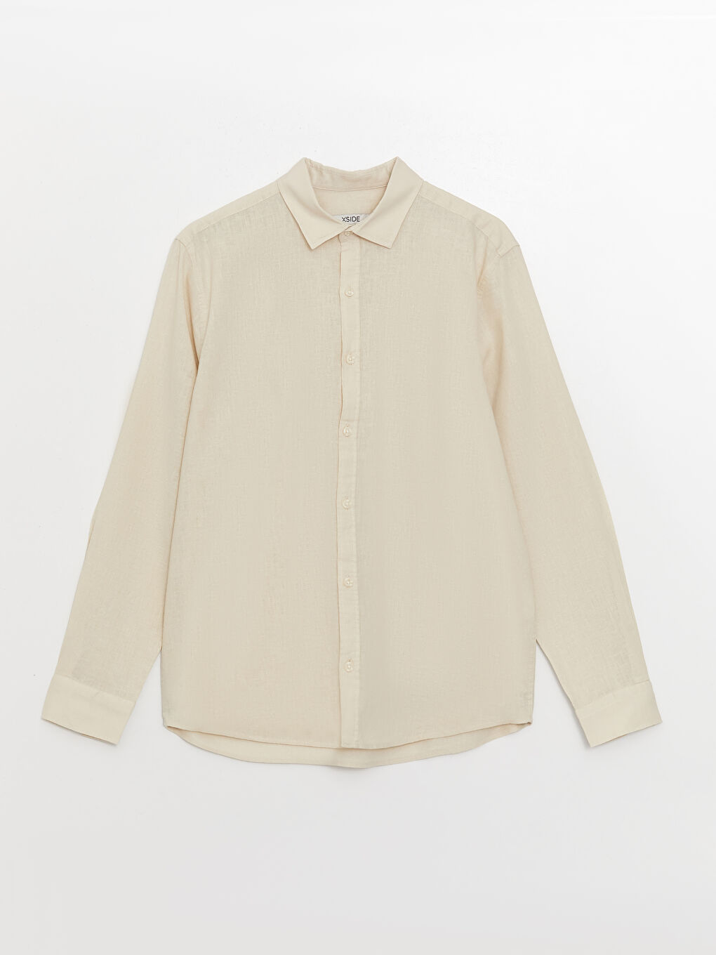 Bej Regular Fit Uzun Kollu Erkek Gömlek-5