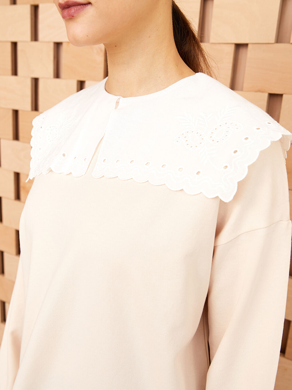 Tunique Sweatshirt à Manches Longues et Col Rond pour Femmes-3