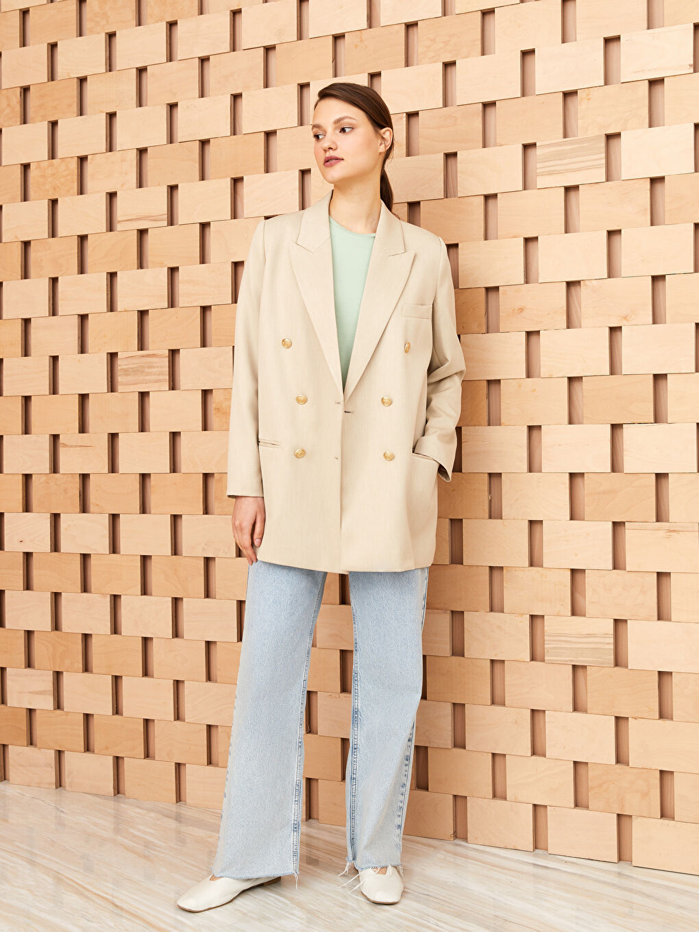 تونيك بدون أكمام بياقة دائرية سادة للسيدات-2