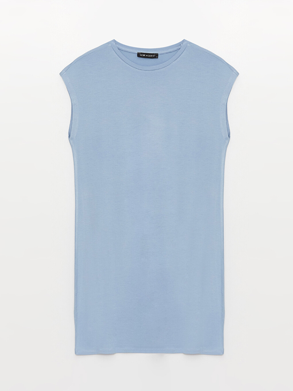 Women's Crew Neck Straight Sleeveless Tunic-5