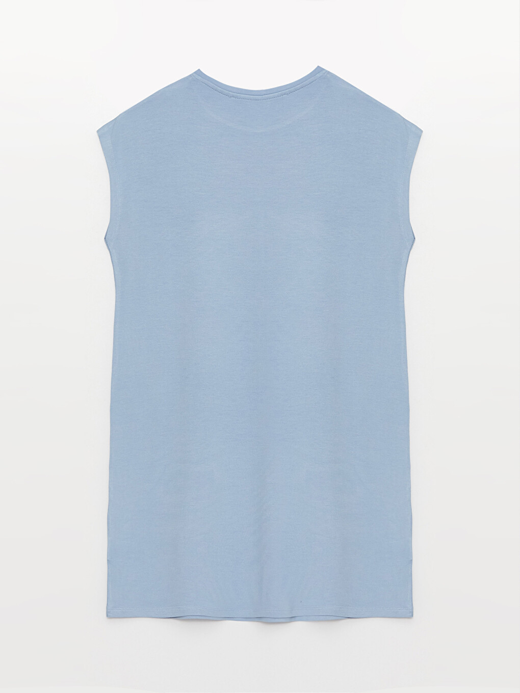 Women's Crew Neck Straight Sleeveless Tunic-6