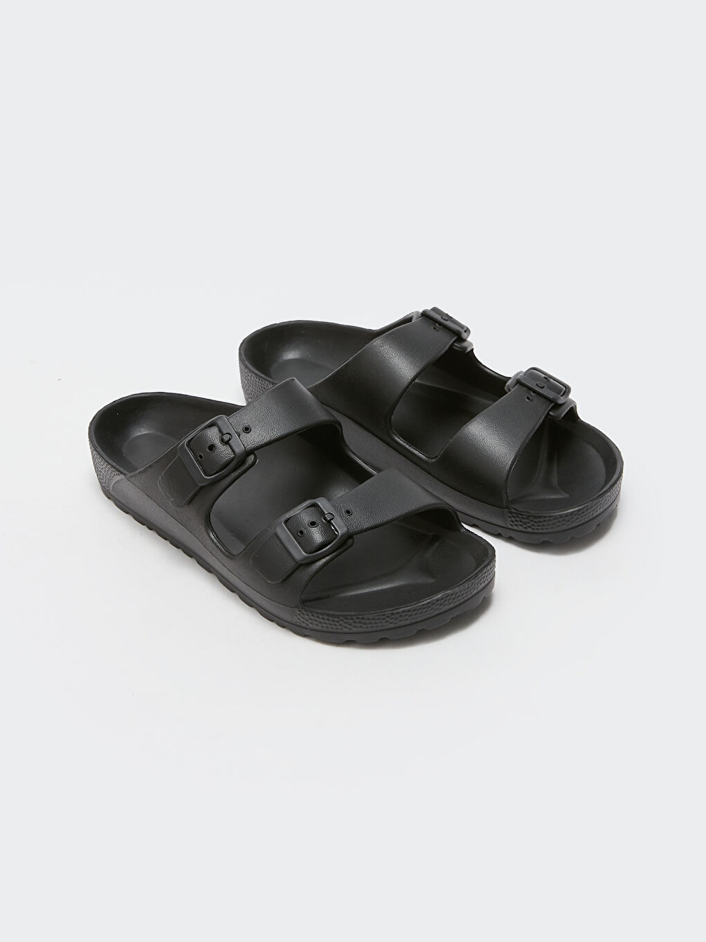 Siyah Çift Bantlı Kadın Terlik