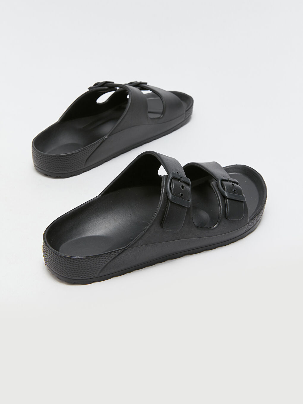 Siyah Çift Bantlı Kadın Terlik-4