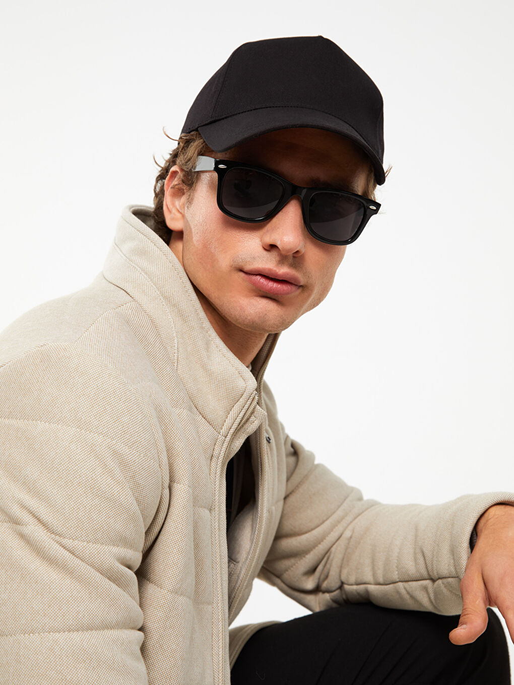 Siyah Düz Erkek Kep Şapka