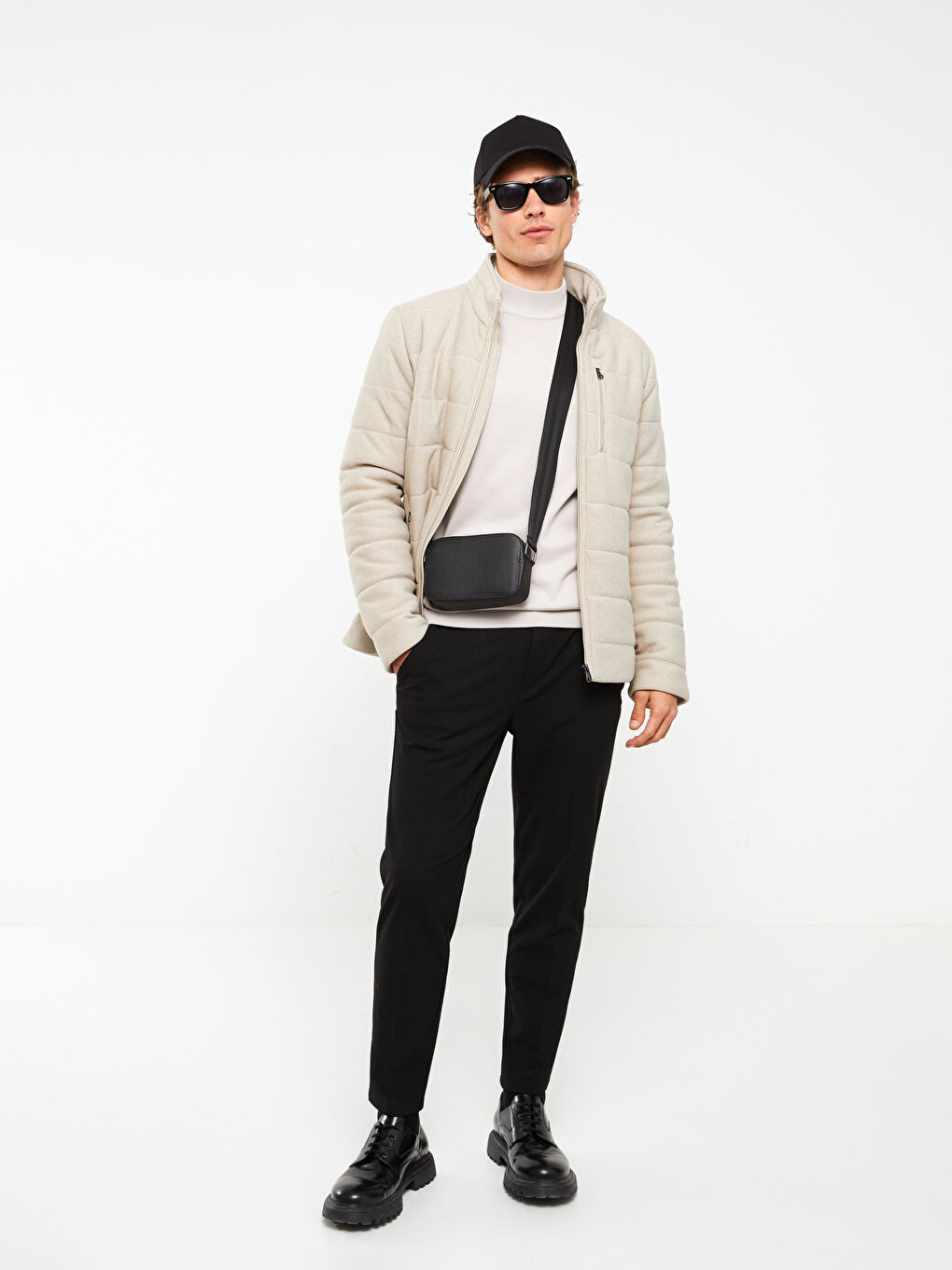 Siyah Düz Erkek Kep Şapka-1