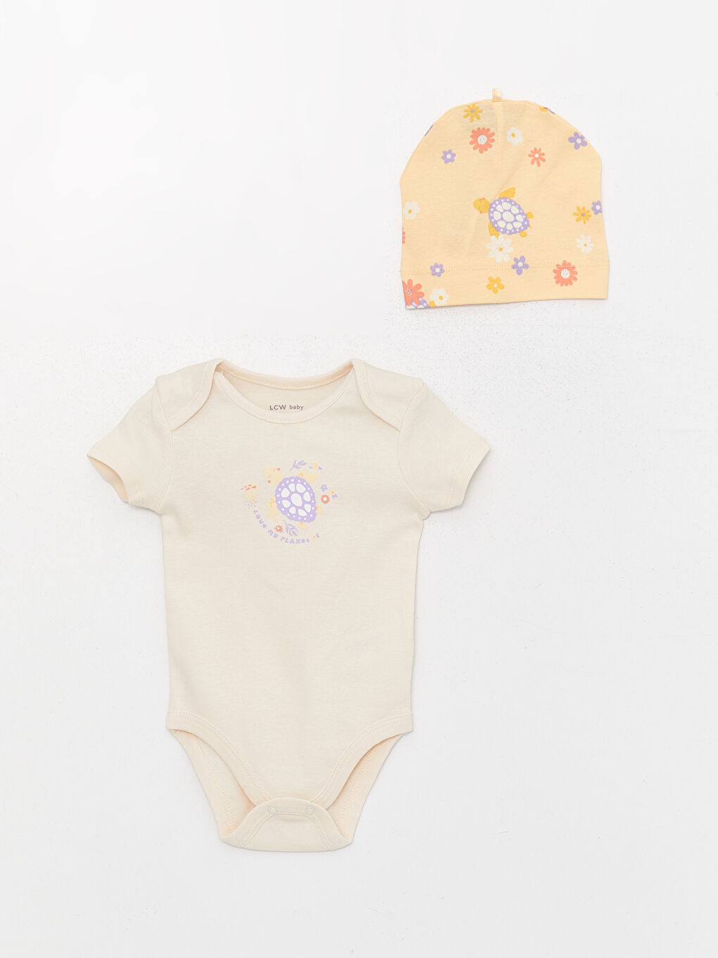 сәби қыздарға арналған дөңгелек жағалы принтті жинақ 3 данадан тұратын-1