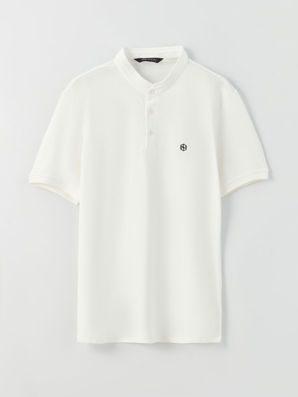 Ekru Hakim Yaka Pike Erkek Tişört-5