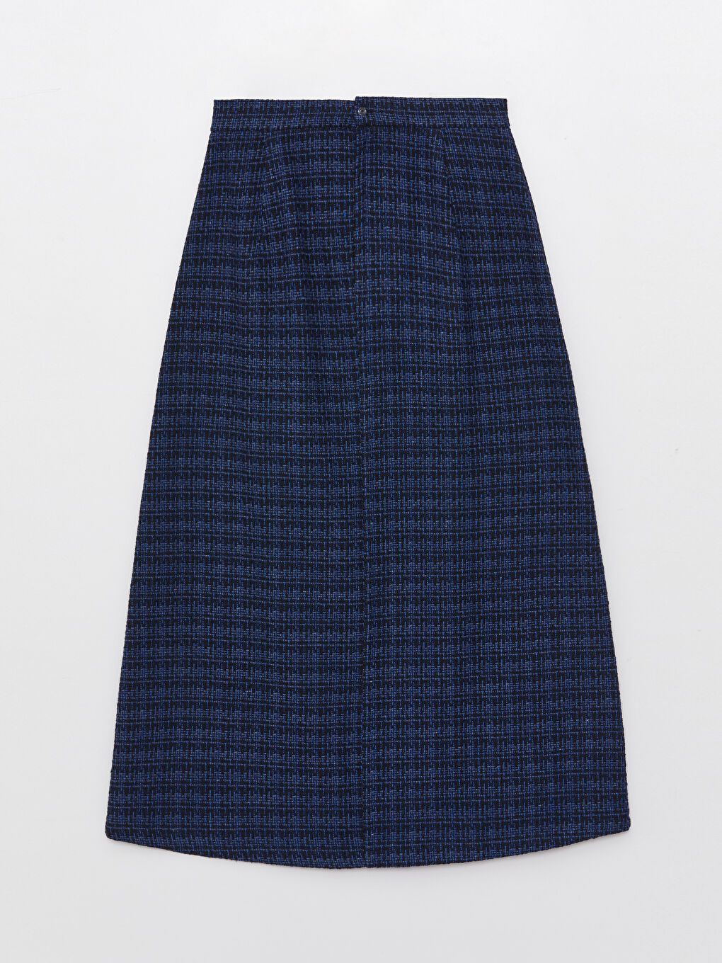 Buttoned Waist Plaid A-Line Tweed Skirt for Women -S3EK52Z8-LGS