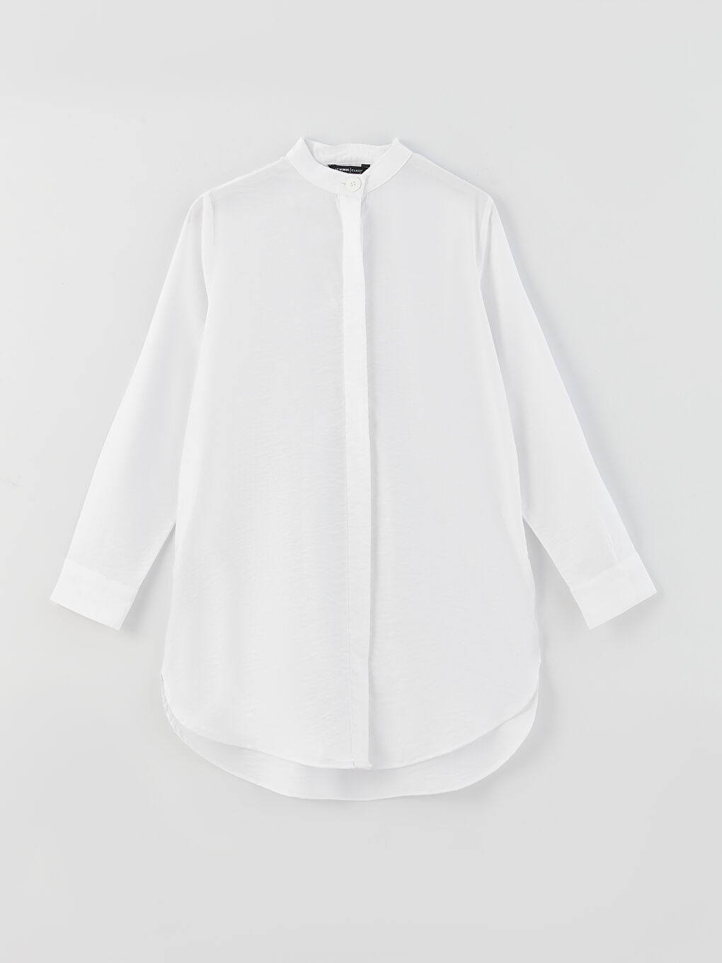 تونيك نسائي بياقة الجد سادة بأكمام طويلة-5