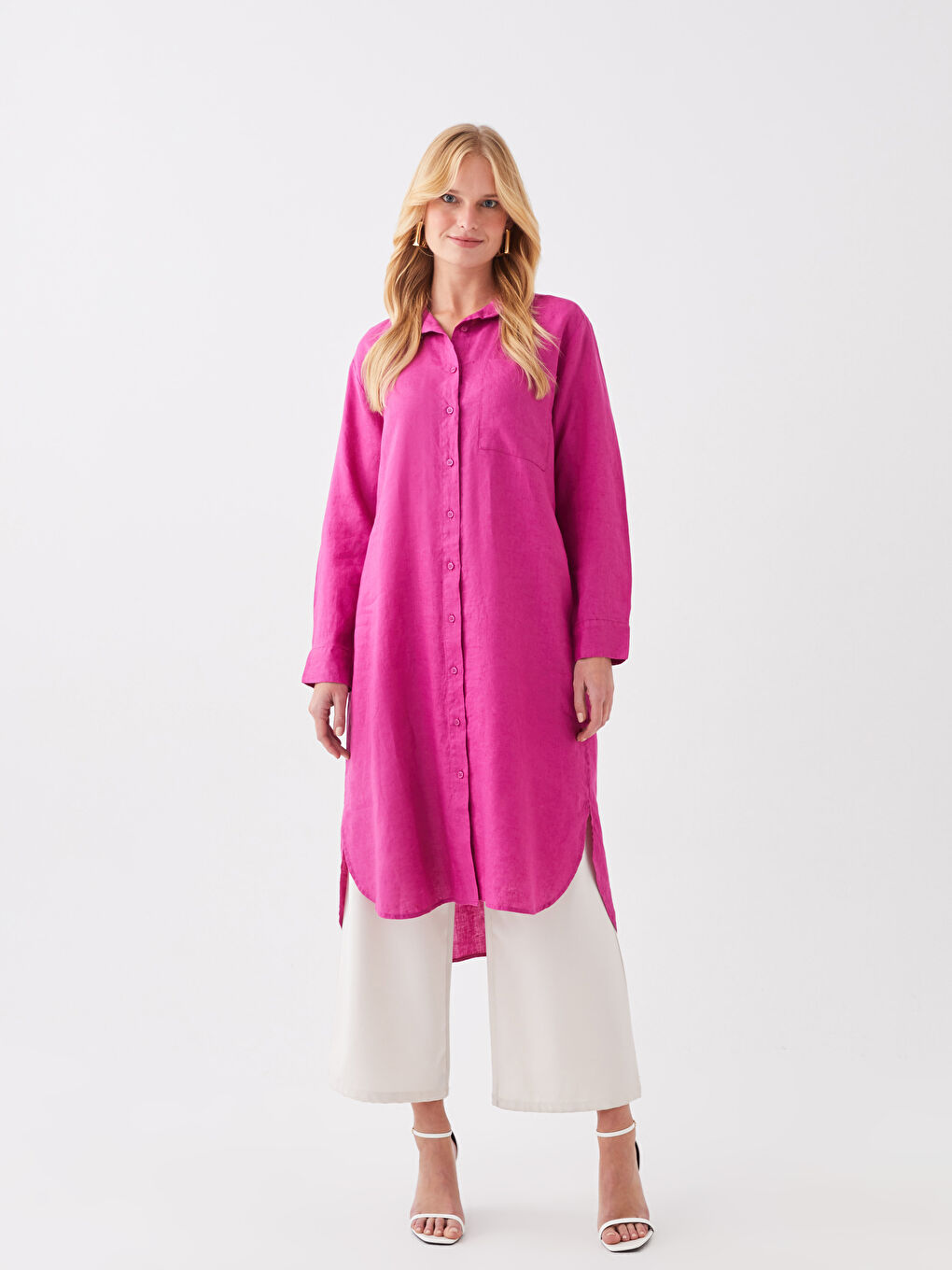 Tunique en chemise FUCHSIA Femme