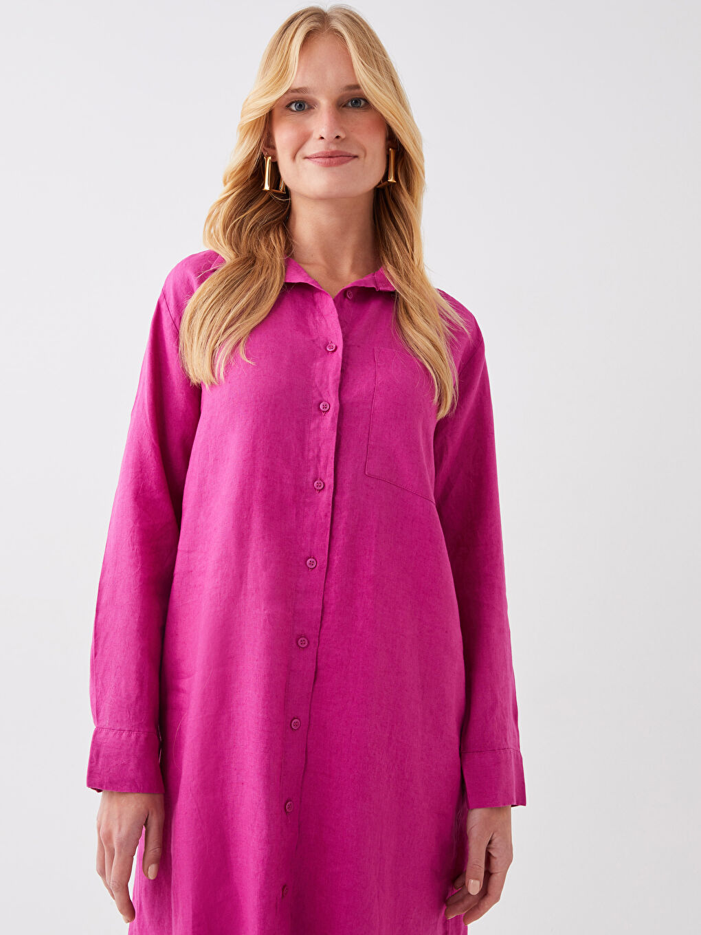 Tunique en chemise FUCHSIA Femme-2