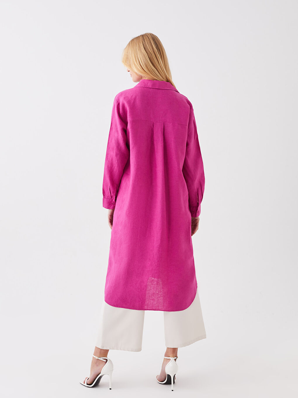 Tunique en chemise FUCHSIA Femme-4