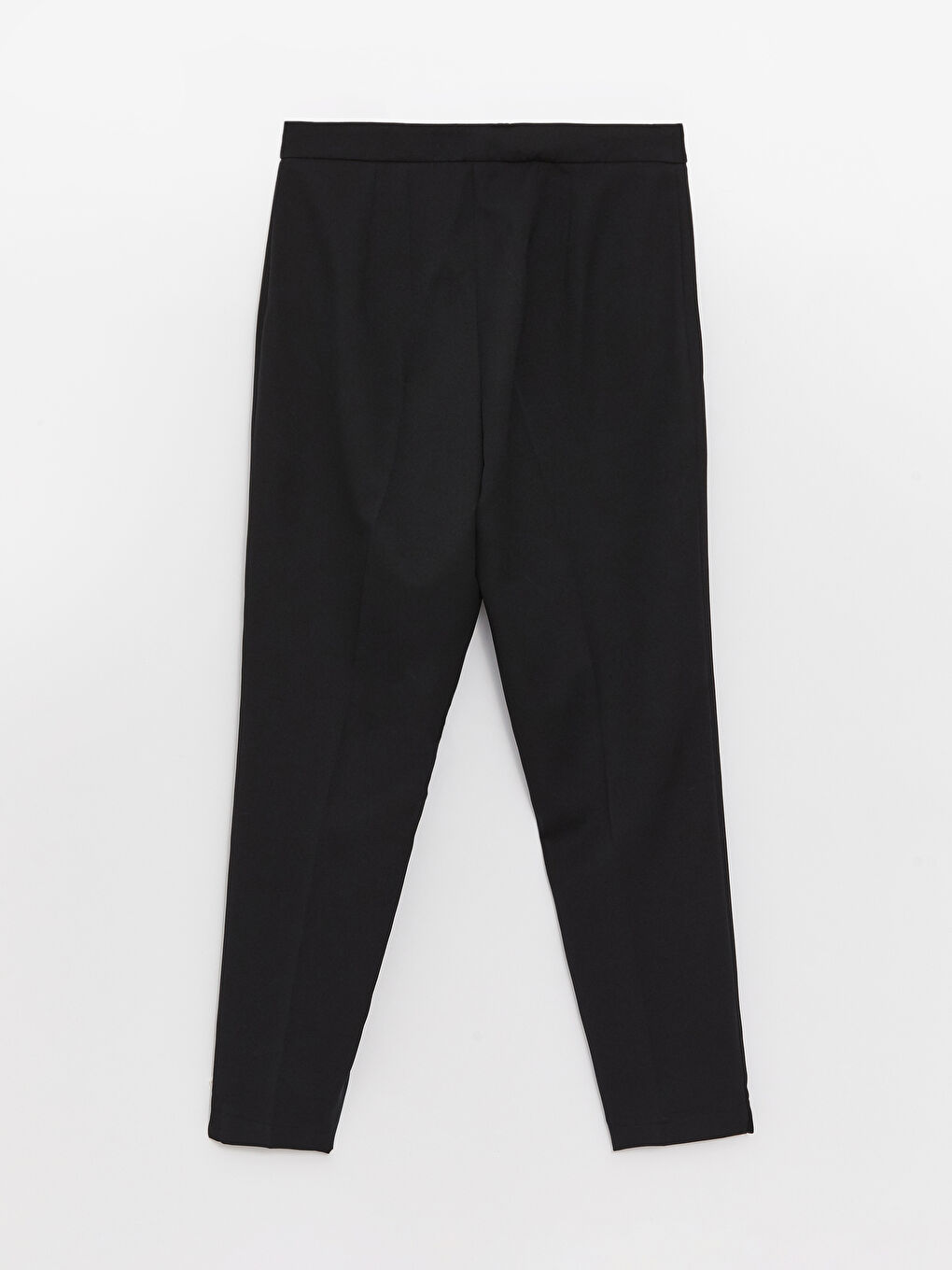 Women's High Waist Regular Fit Plain Trousers-5