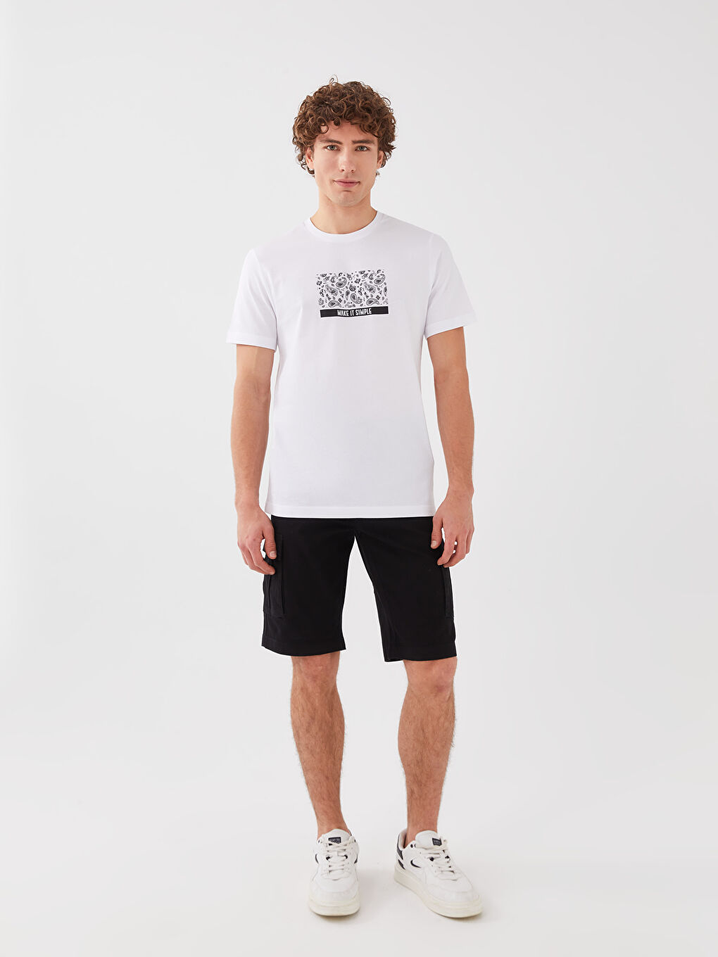 ерлерге арналған стандартты пішім саржа шолақ шалбар-1