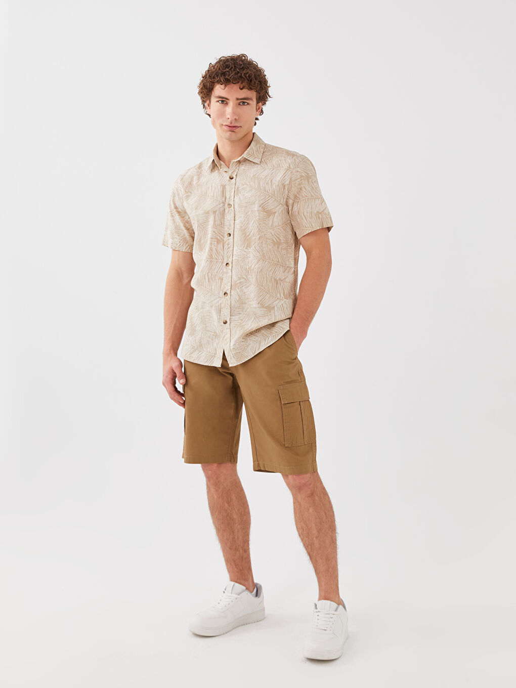 Standard Fit Twill Men's Bermuda Shorts