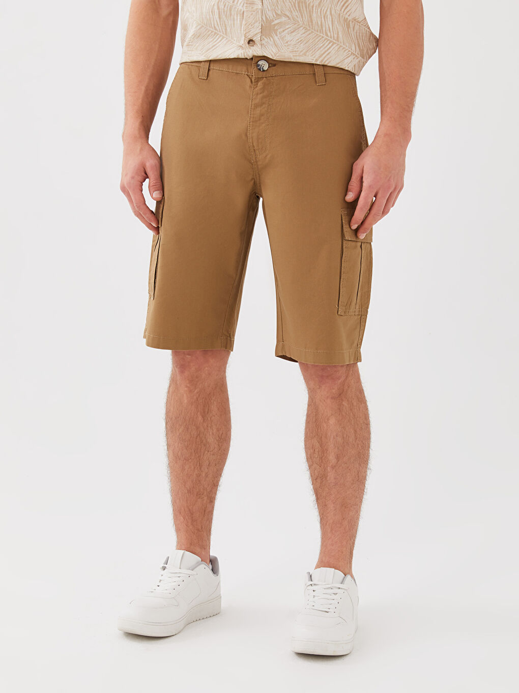 Standard Fit Twill Men's Bermuda Shorts-2