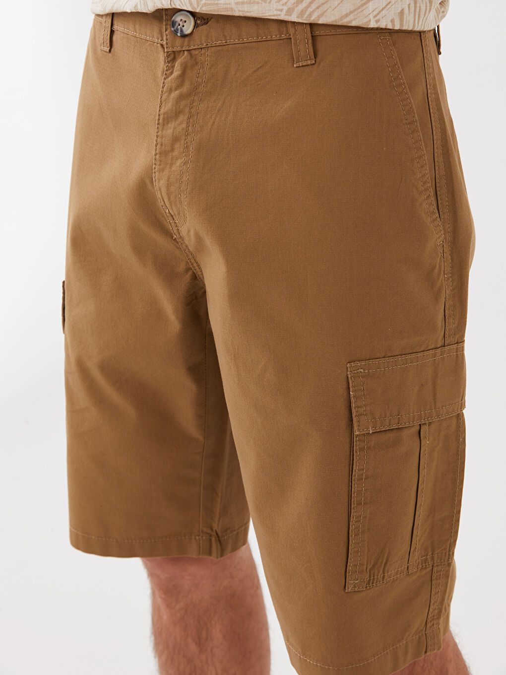 Standard Fit Twill Men's Bermuda Shorts-4