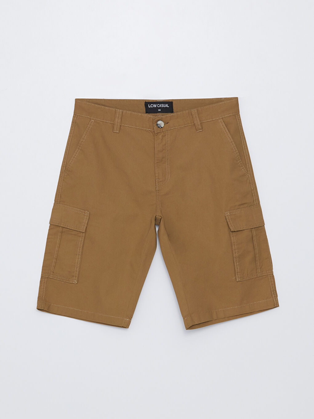 Standard Fit Twill Men's Bermuda Shorts-5