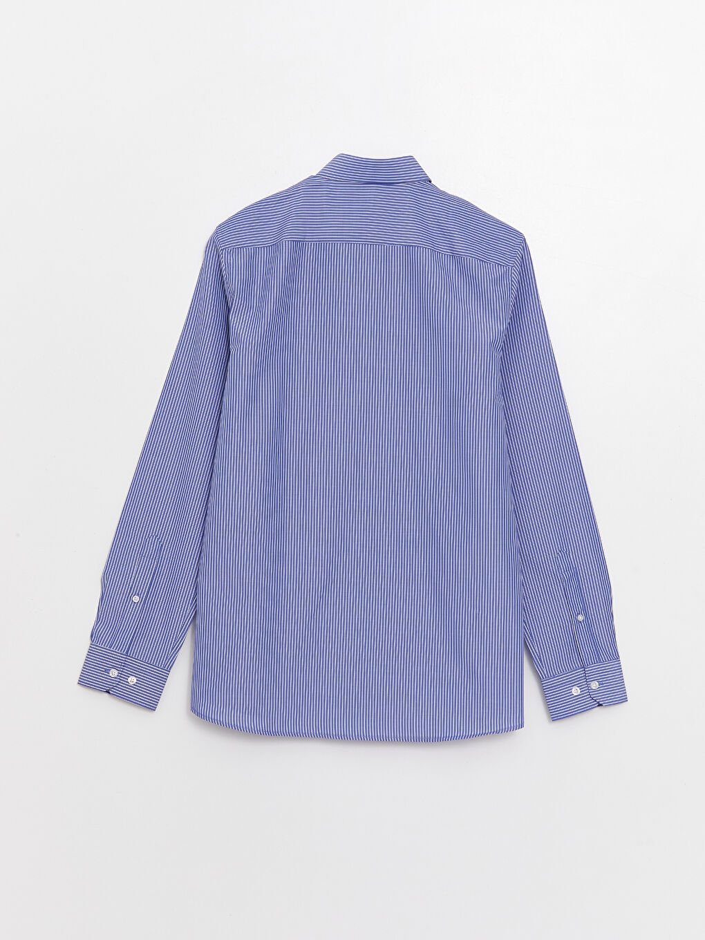 قميص رجالي مخطط كم طويل بقصة رفيعة من قماش التويل-6