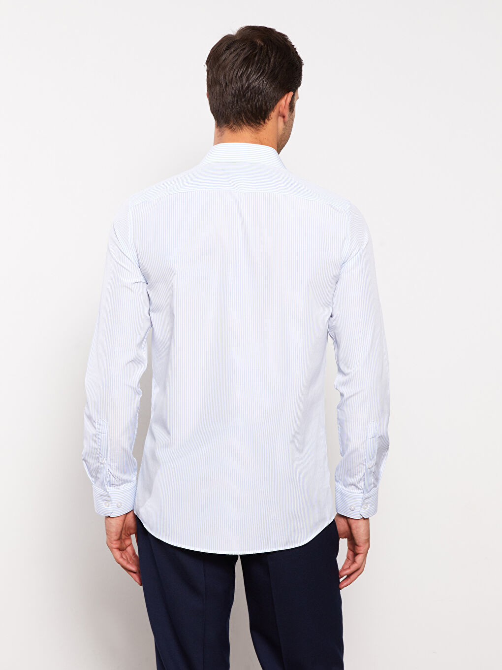 LCWAIKIKI Formal Slim Fit Long Sleeve Striped Twill Men's Shirt -S3EK72Z8-LJX