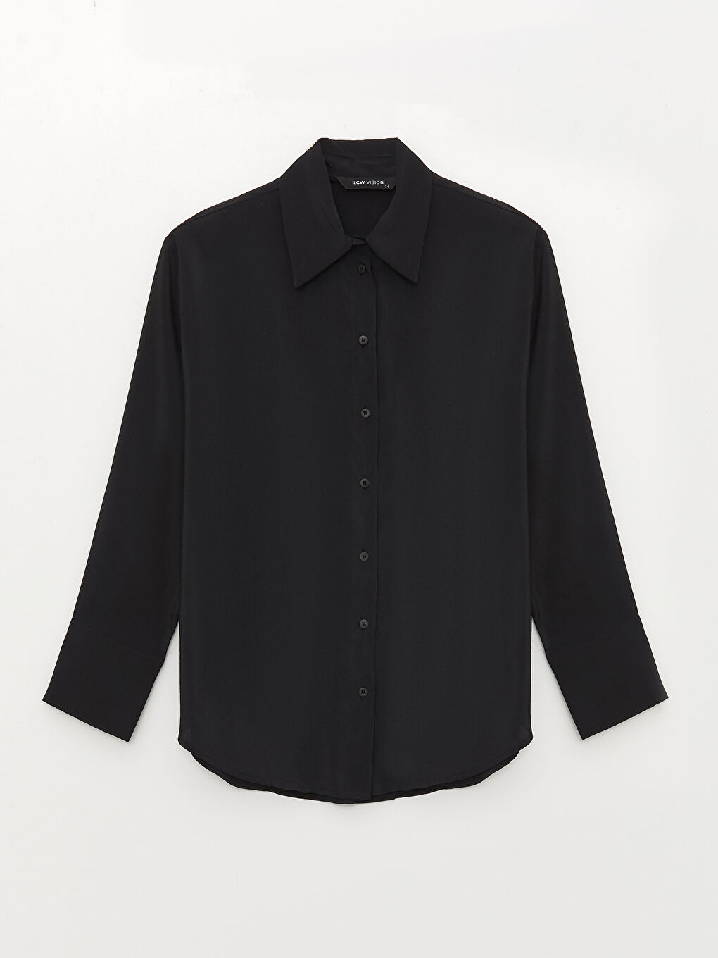 Plain Long Sleeve Oversize Women's Shirt-5