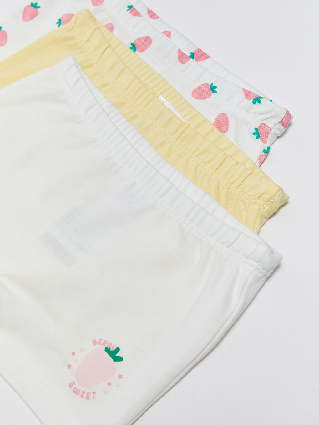 Beli Lastikli Kız Bebek Boxer 3'lü-2