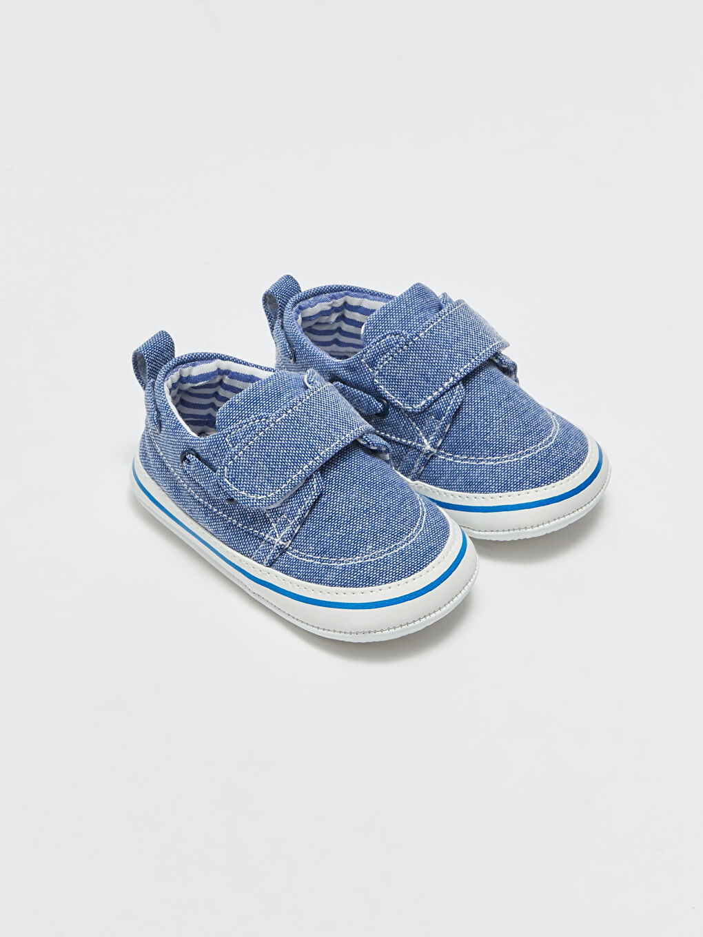 Lacivert Cırt Cırtlı Erkek Bebek Yürüme Öncesi Ayakkabı