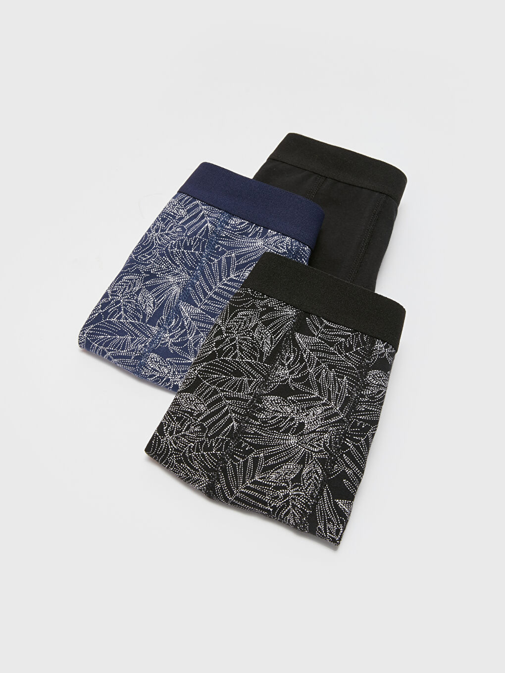 Lacivert Standart Kalıp Pamuklu Esnek Erkek Boxer 3'lü-1