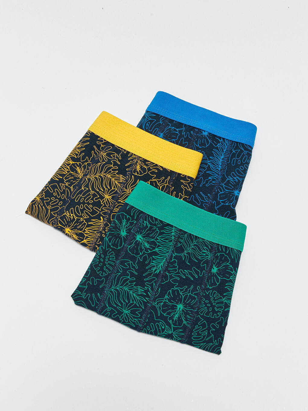 Lacivert Standart Kalıp Pamuklu Esnek Erkek Boxer 3'lü-1